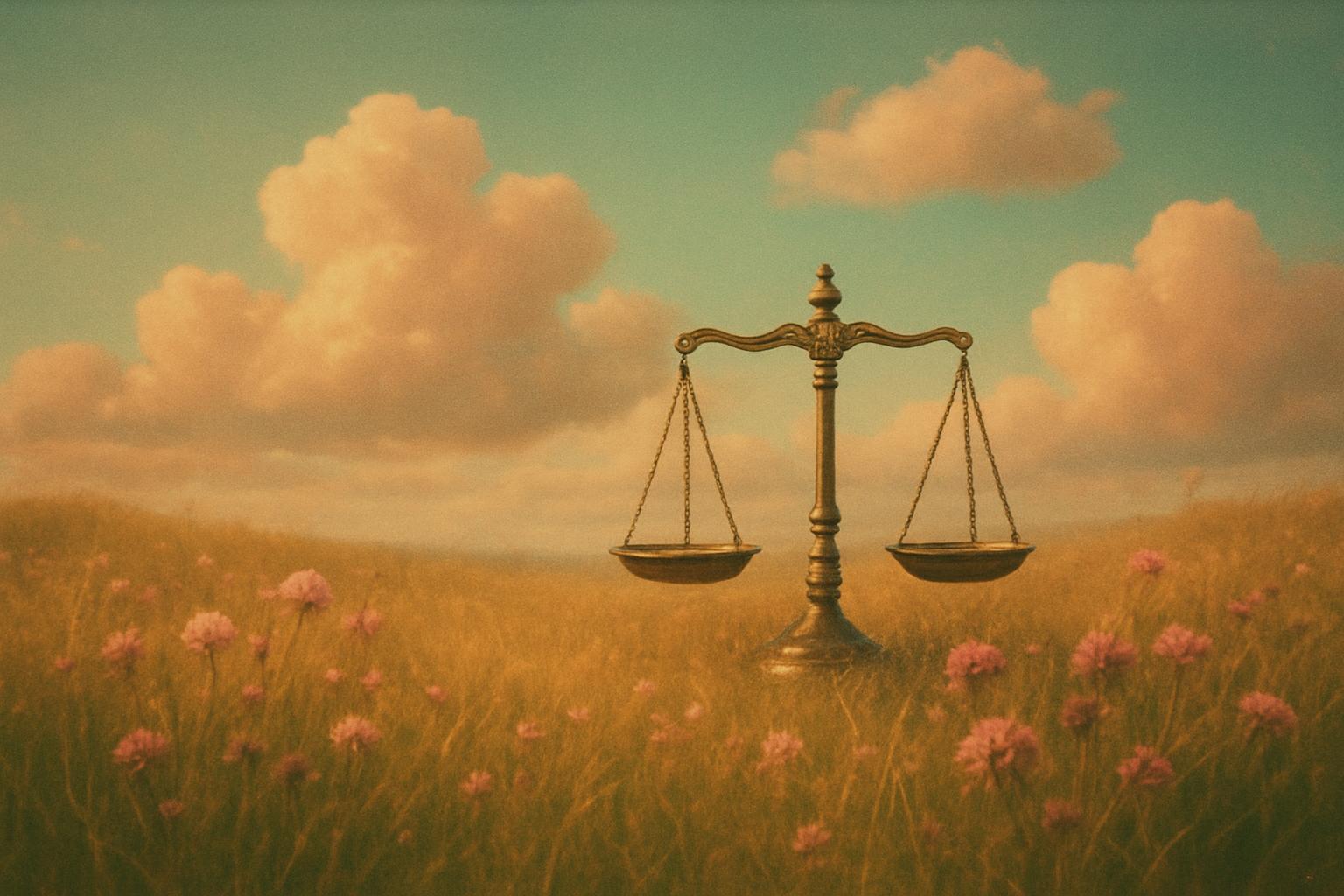 Abstract space-meets-nature illustration for The number a locksmith business uses instead of quoted-versus-actual job cost, and where it misleads in pastel teal, coral, and peach tones