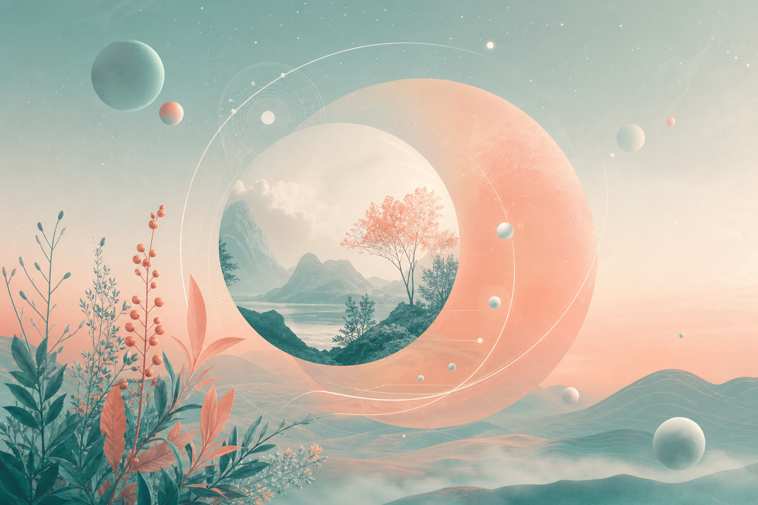 Abstract space-meets-nature illustration for What AI actually cites when it checks whether your company is real